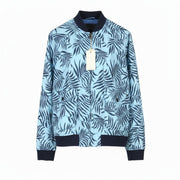 SCOTCH & SODA Ams Couture Men Jacket M Blue Reversible Cotton Linen Leaf