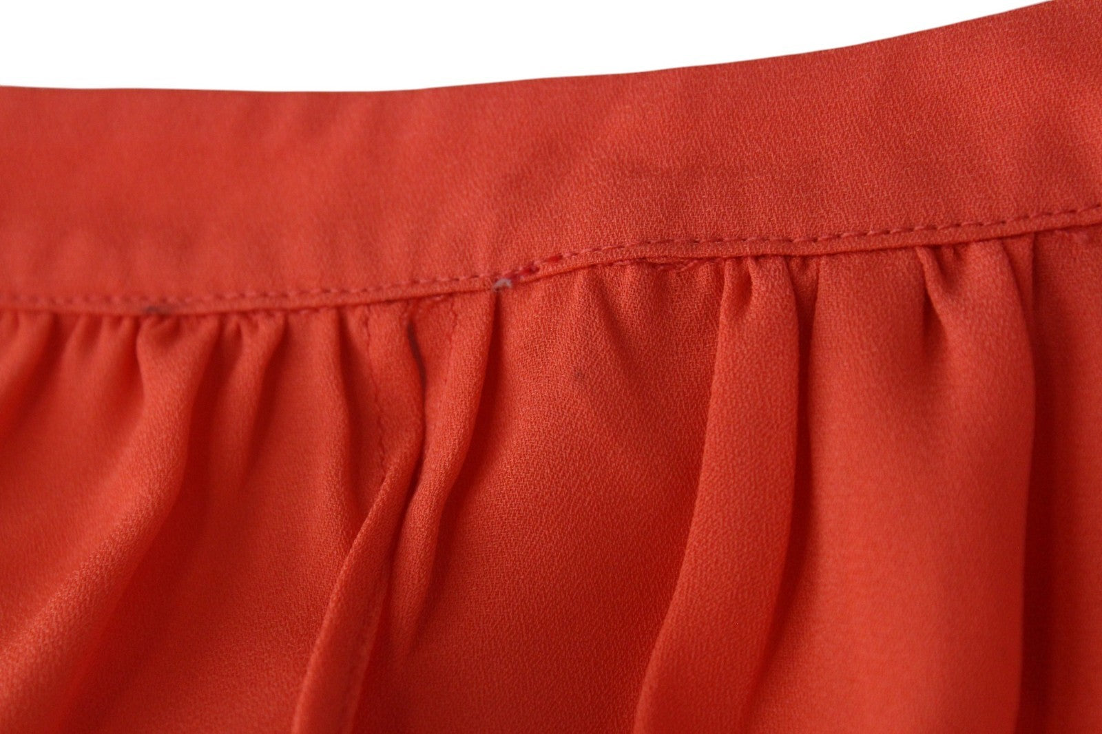 MAISON SCOTCH Women Blouse M Bright Orange Long Sleeved Wrappd V-Neck