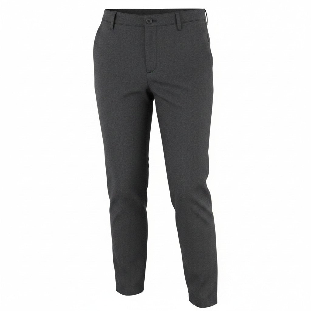 DENHAM Ocean Women Trousers S W30 Grey Stretch Pleated Front Formal Cropped