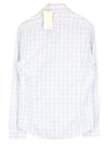 Blue White Twill Button-Up