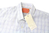 Blue White Twill Button-Up