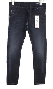 DIESEL Krooley-NE 0686F Men Jeans W26 Boys Sweat Jogg Slim Blue Cotton Stretch
