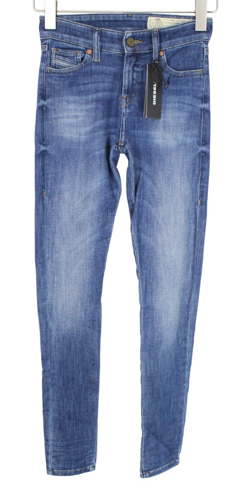 DIESEL Slandy 088AV Women Jeans W23/L30 Girls Super Slim-Skinny Stretch Blue