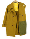 Khaki Polyester Coat