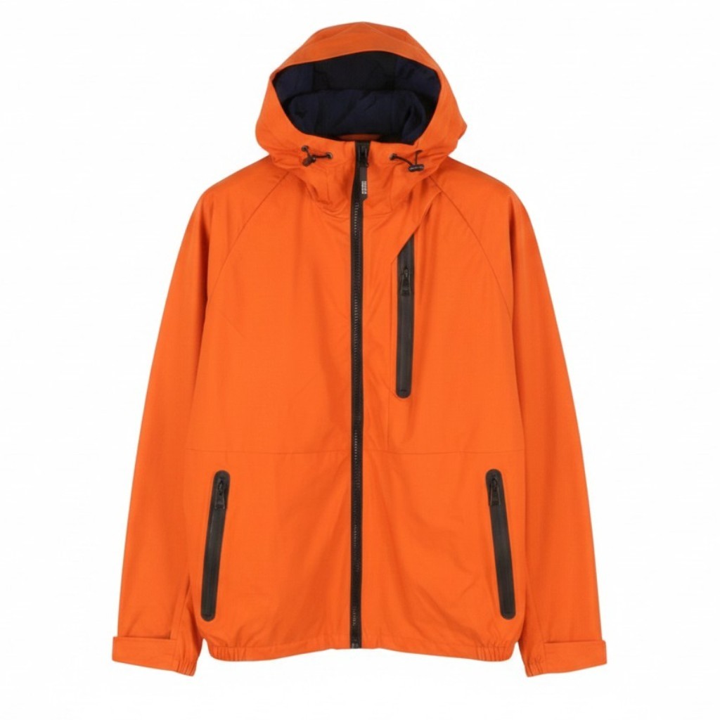 SCOTCH & SODA Men Jacket M Orange Double Hood Water Repellent Lightweight