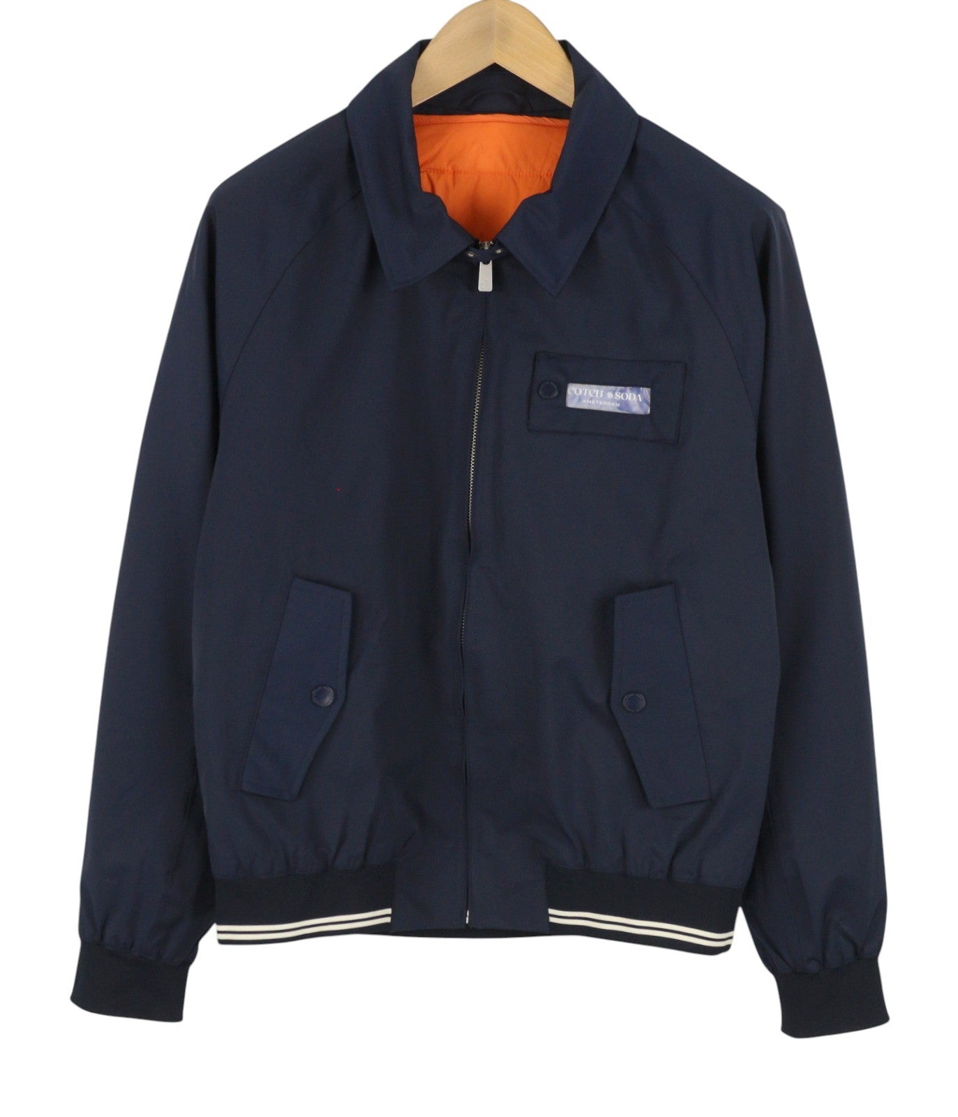 SCOTCH & SODA Men Jacket M Blue Water Resistant Windproof Breathable Bomber