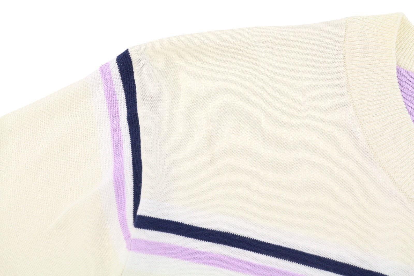 SCOTCH & SODA Men Jumper M White Striped Tight Knit Crew Neck Pull On