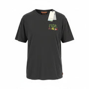 SCOTCH & SODA Men T-Shirt M Dark Grey Patterned Crew Neck Short Sleeve