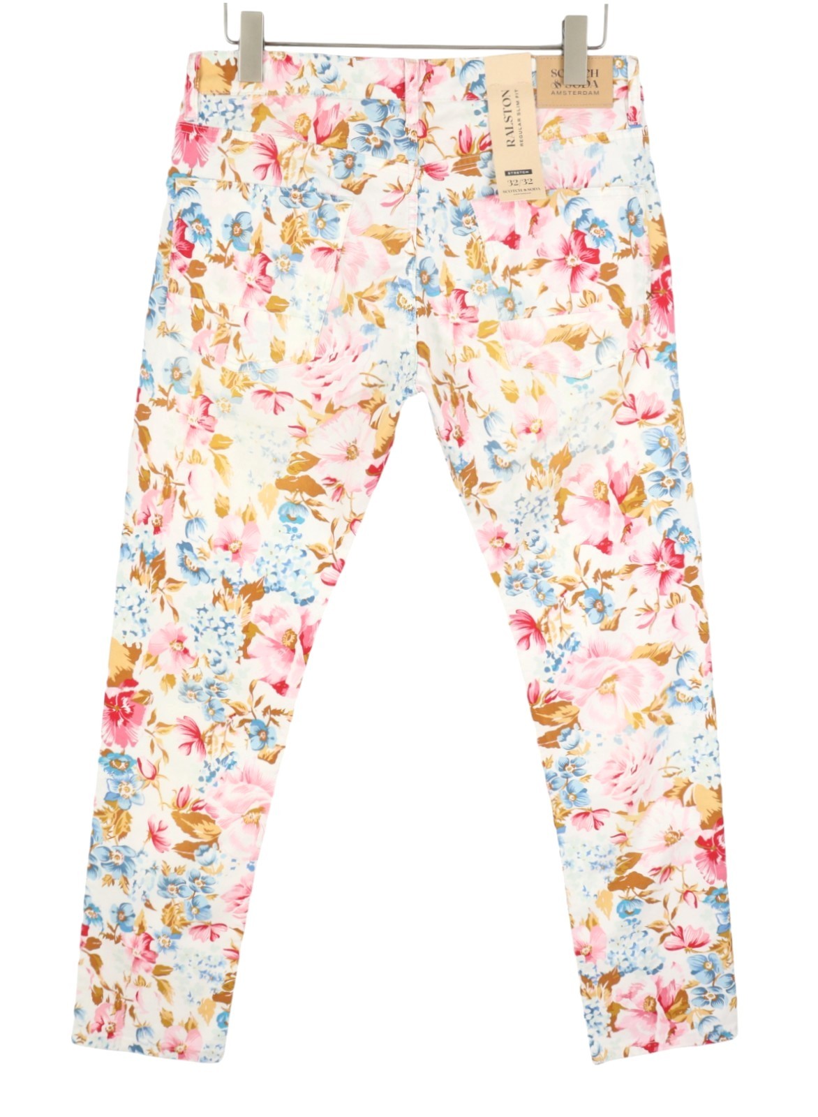 SCOTCH & SODA Ralston Men Trousers W32/L32 Colourful Floral Print Regular Slim