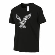 AMERICAN EAGLE OUTFITTERS Men T-Shirt M Black Patterned Crew Tricot Short Sleeve