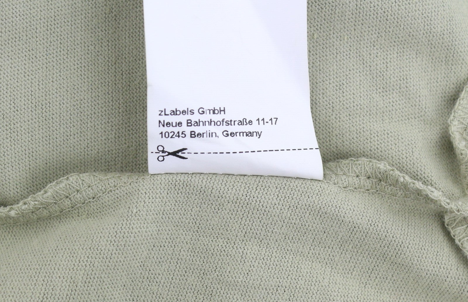 ZIGN Women Sweatshirt L Light Green Crew Neck Cropped Pull On