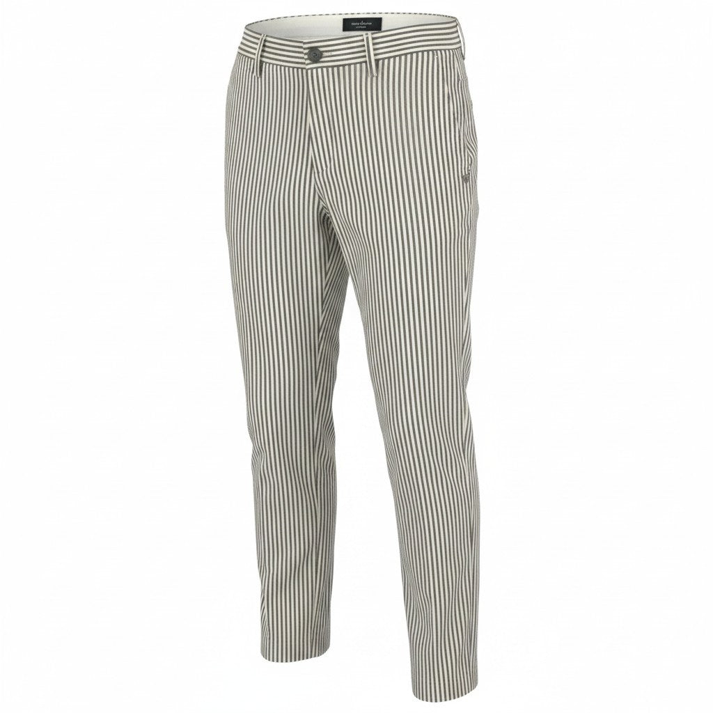 MAISON SCOTCH Women Trousers XS W30 Pinstriped Cropped Skinny Fit Zipper