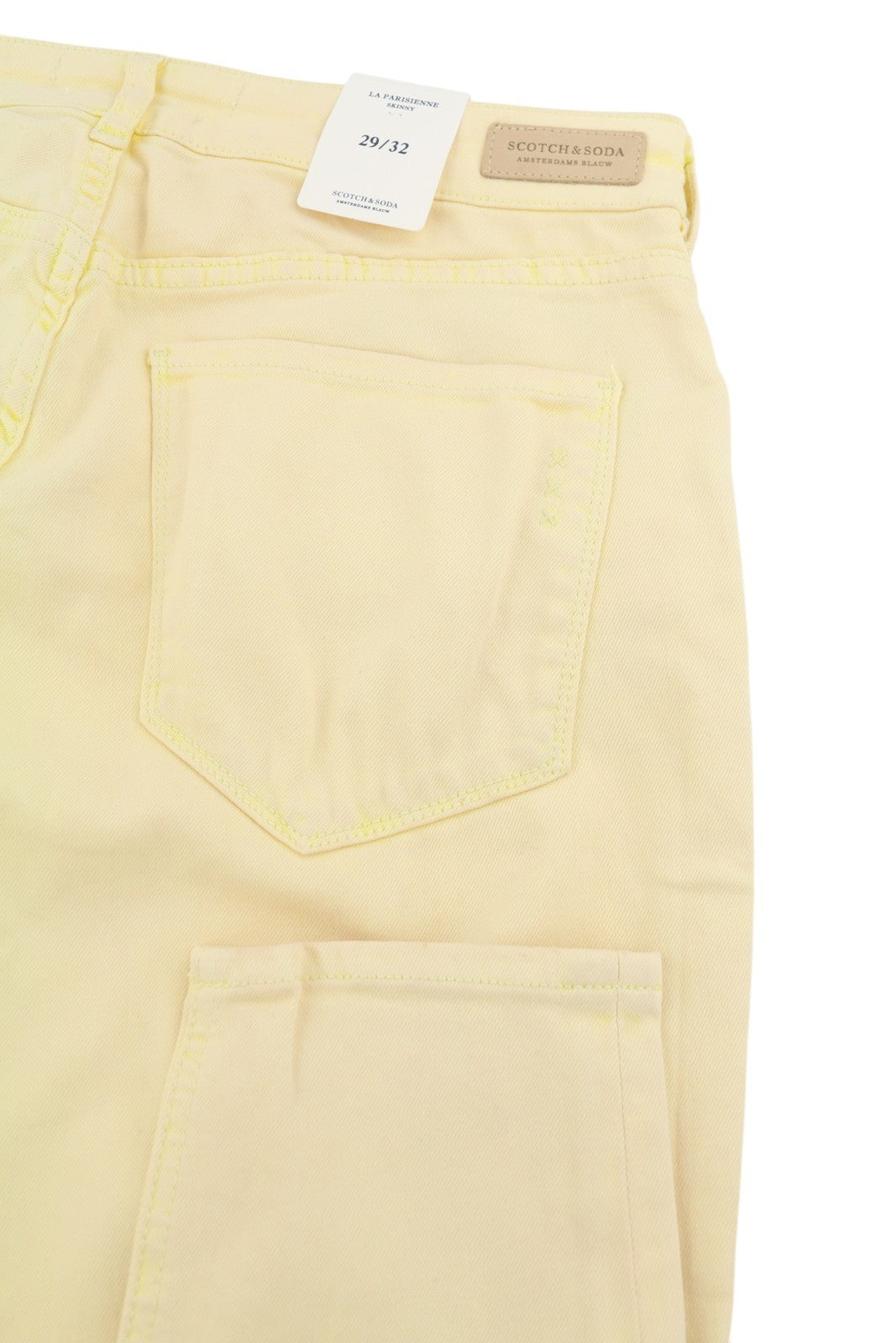 SCOTCH & SODA La Parisienne Women Jeans W29/L32 Yellow Faded Skinny Fit Zip Fly