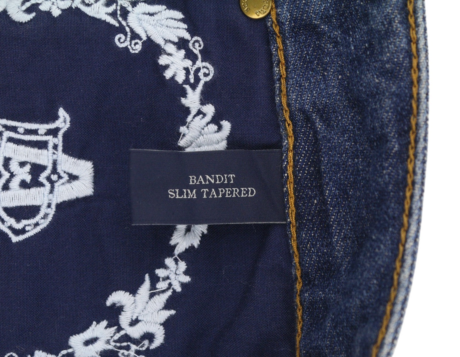 SCOTCH & SODA Bandit Women Jeans W28/L32 Blue Linen Blend Slim Tapered Fit Crop