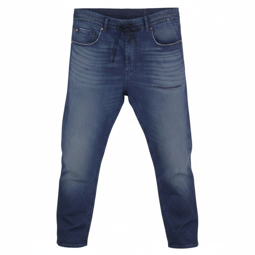 DIESEL D-Strukt Jogg 068DV Men Jeans W36/L32 Blue Whiskers Faded Ripped