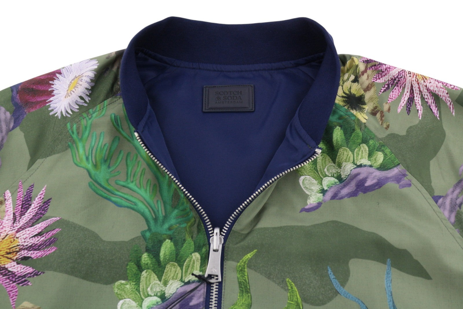 SCOTCH & SODA Men Jacket M Patterned Reversible Full Zip Lightweight Bomber