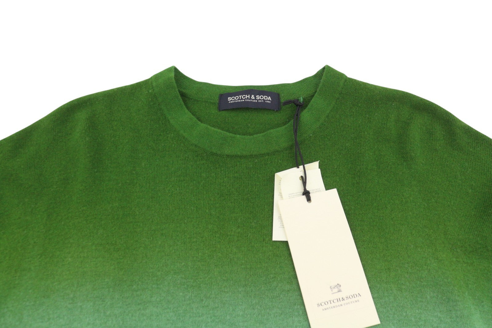 SCOTCH & SODA Men Jumper L Colourful Wool Blend Tight Knit Crew Neck Pull On