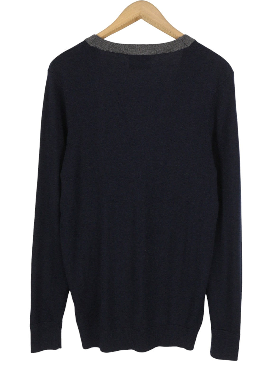 SCOTCH & SODA Men Jumper M Navy Blue Wool Alpaca Blend Knit Buttoned Cardigan