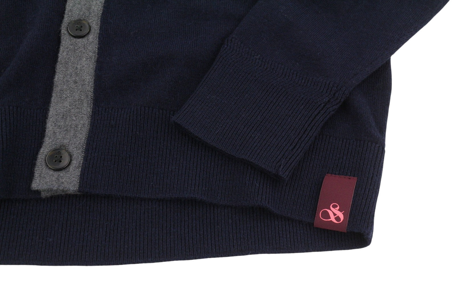 SCOTCH & SODA Men Jumper M Navy Blue Wool Alpaca Blend Knit Buttoned Cardigan