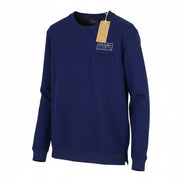 SCOTCH & SODA Men Sweatshirt L Blue Patch Pocket Crew Neck Pull On