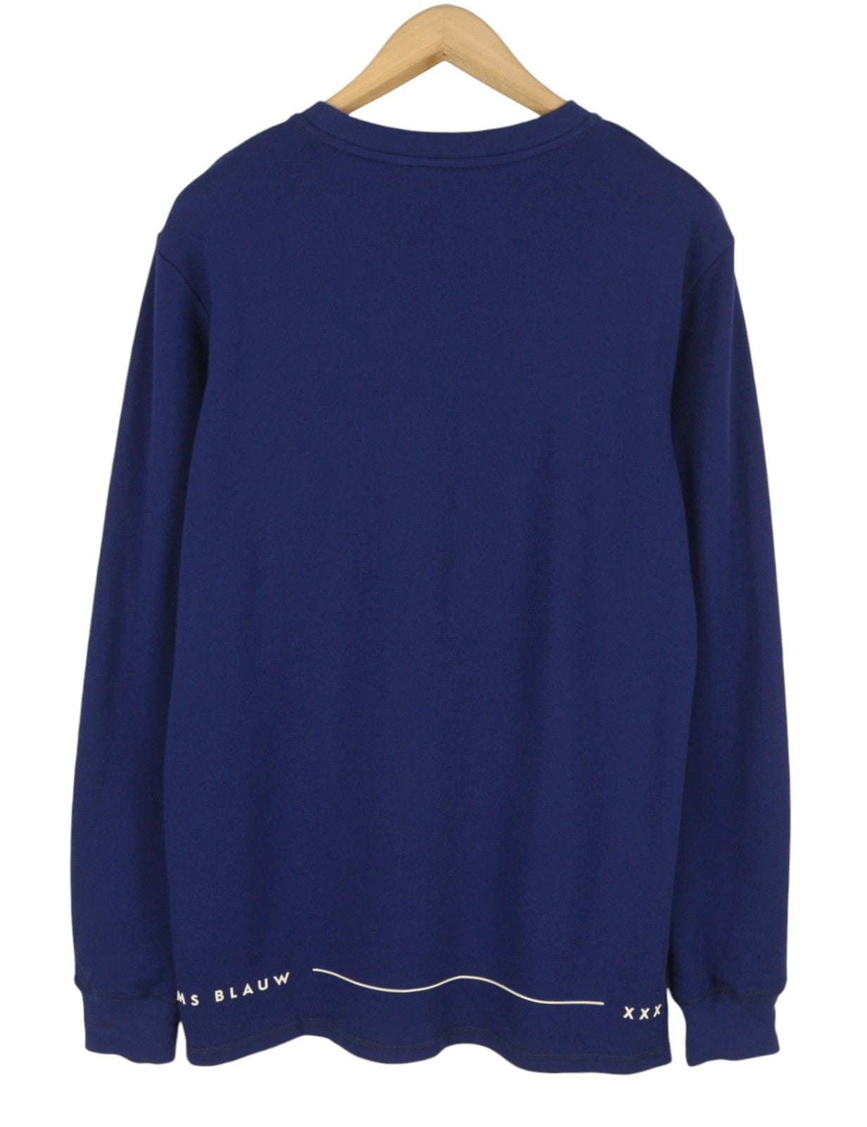 SCOTCH & SODA Men Sweatshirt L Blue Patch Pocket Crew Neck Pull On