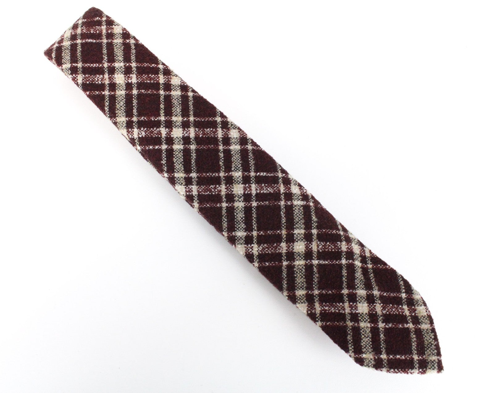 SUITSUPPLY Men Tie ~150 x 8 cm Purple Wool Blend Checked Pattern Classic Formal