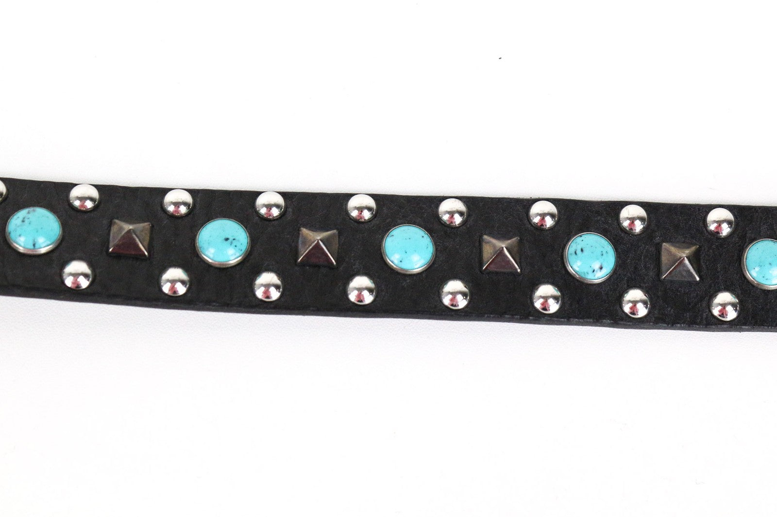 REPLAY Men Belt 80 cm Casual Black Genuine Cow Leather Studs Wings Buckle