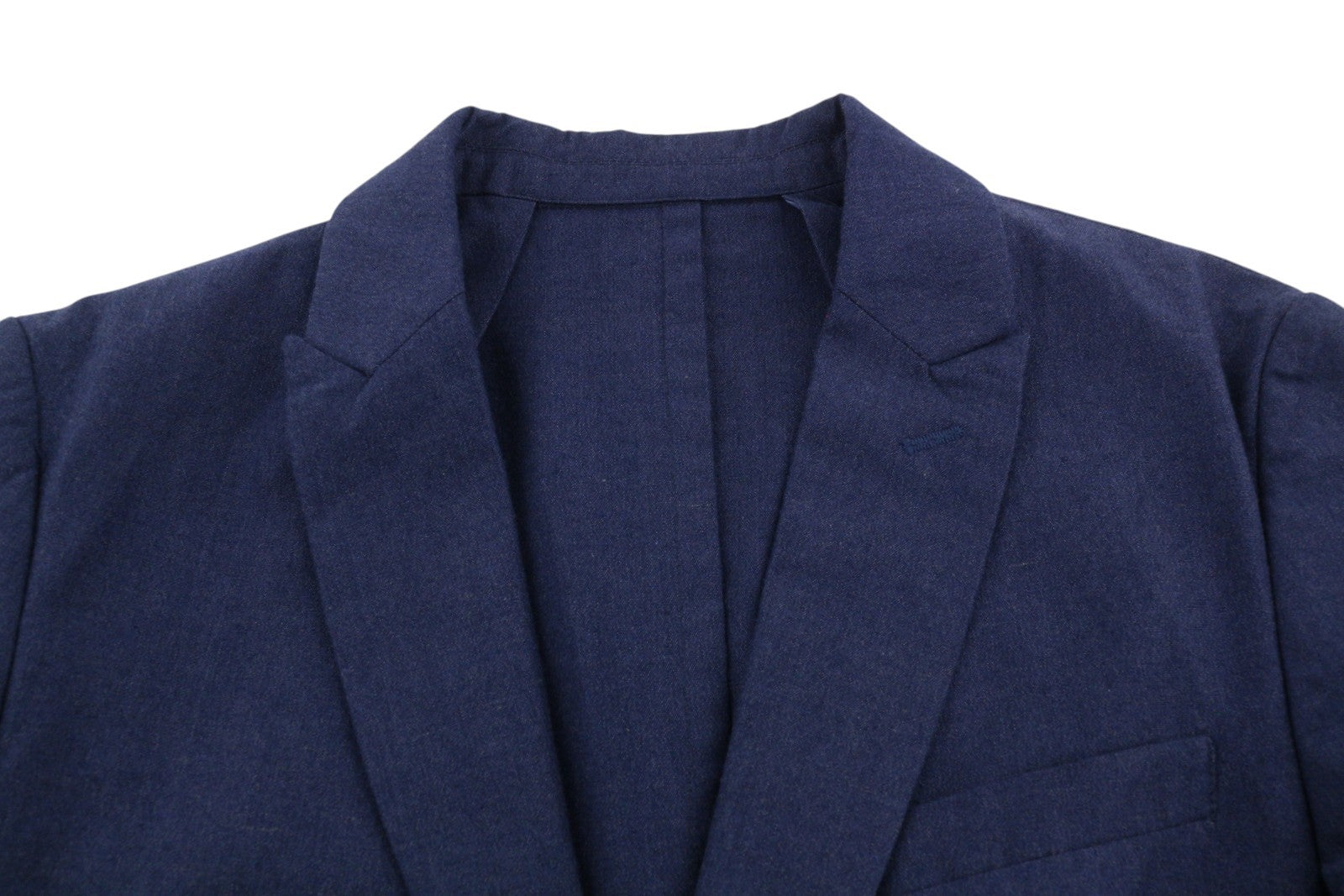 SCOTCH & SODA Men Blazer M Dark Blue Peak Lapel Single-Breasted