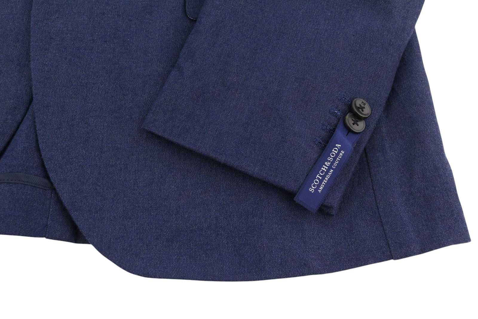 SCOTCH & SODA Men Blazer M Dark Blue Peak Lapel Single-Breasted
