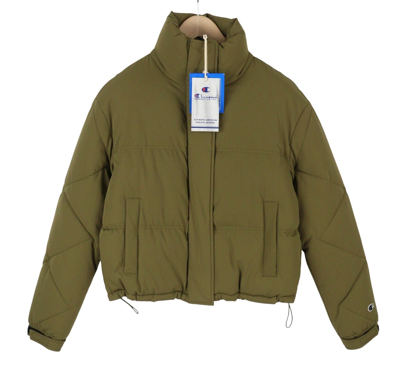 CHAMPION Women Jacket S Green Tech Fill Quilted Zip Puffer RRP189