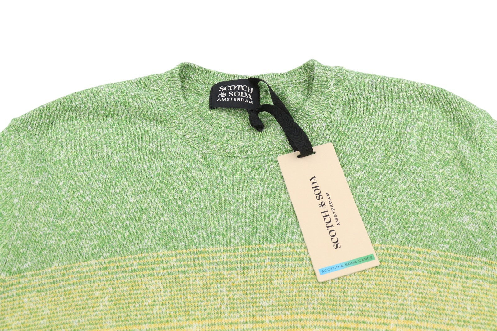 SCOTCH & SODA Men Jumper L Colourful Striped Melange Crew Neck Pull On