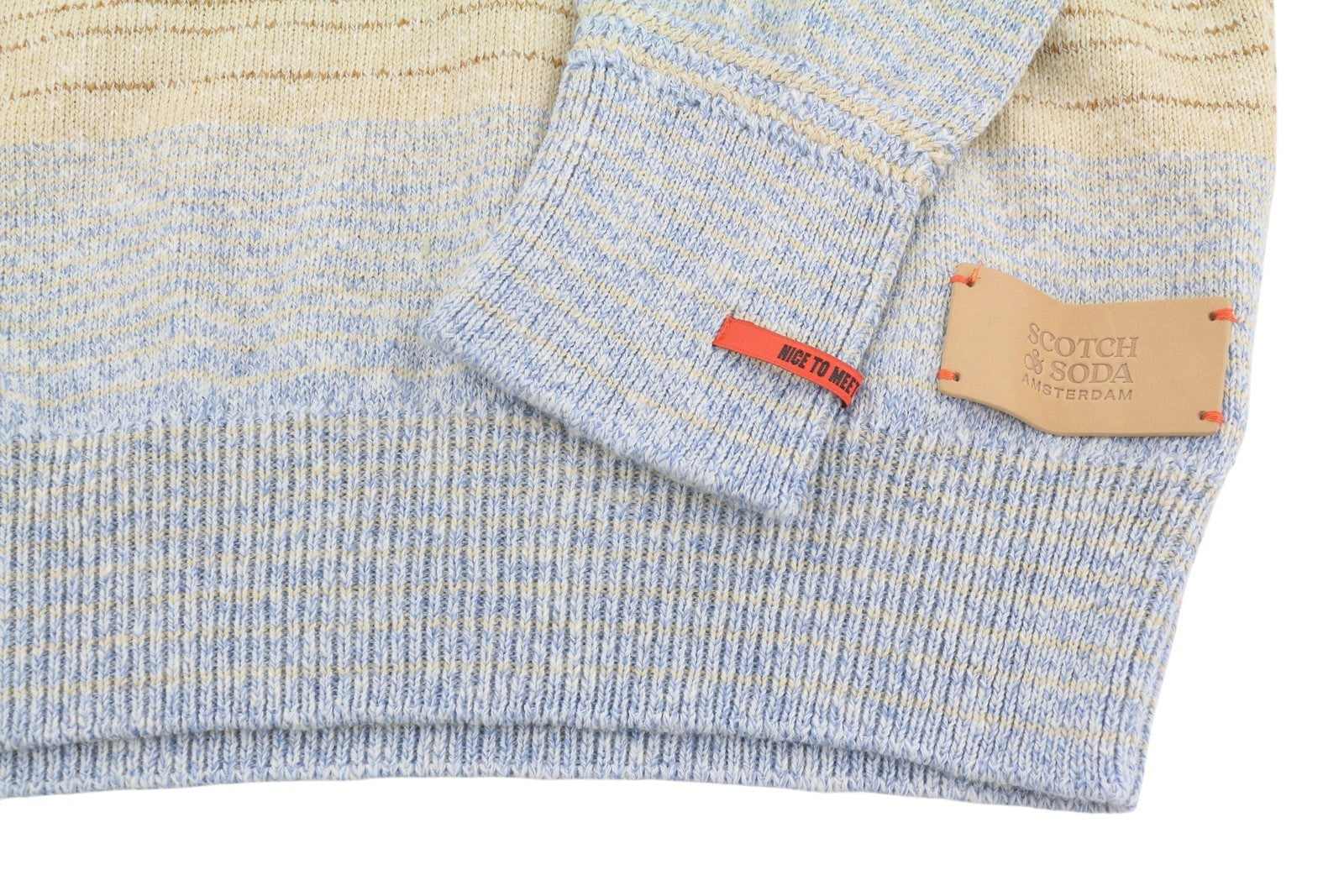 SCOTCH & SODA Men Jumper L Colourful Striped Melange Crew Neck Pull On