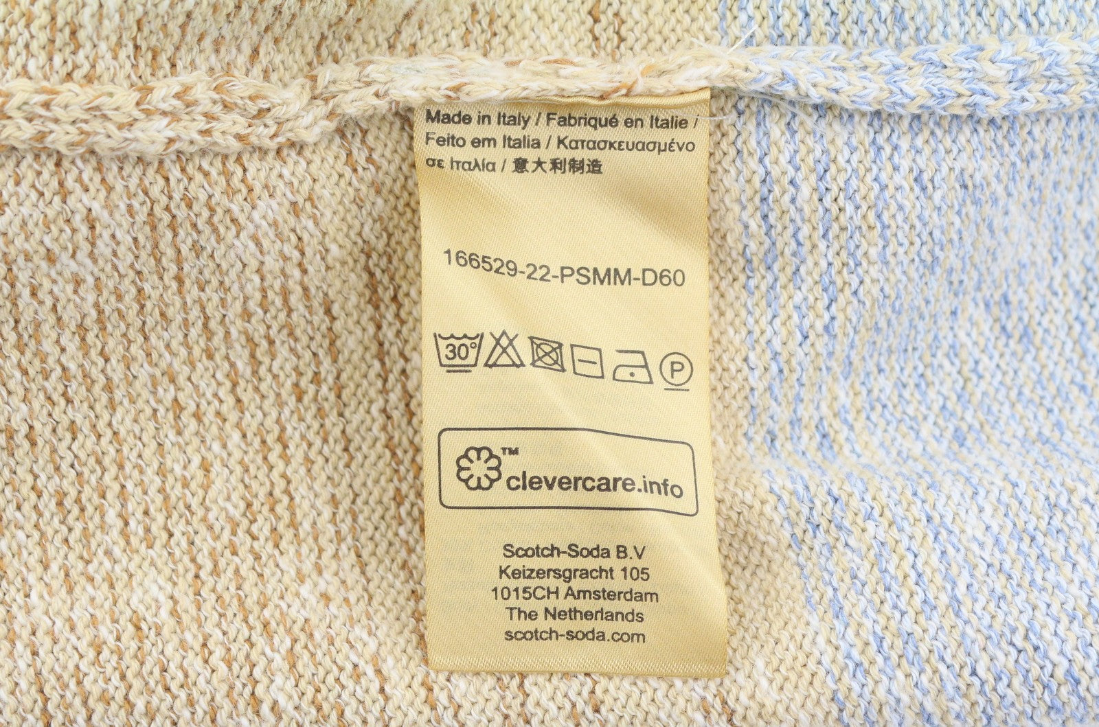 SCOTCH & SODA Men Jumper L Colourful Striped Melange Crew Neck Pull On