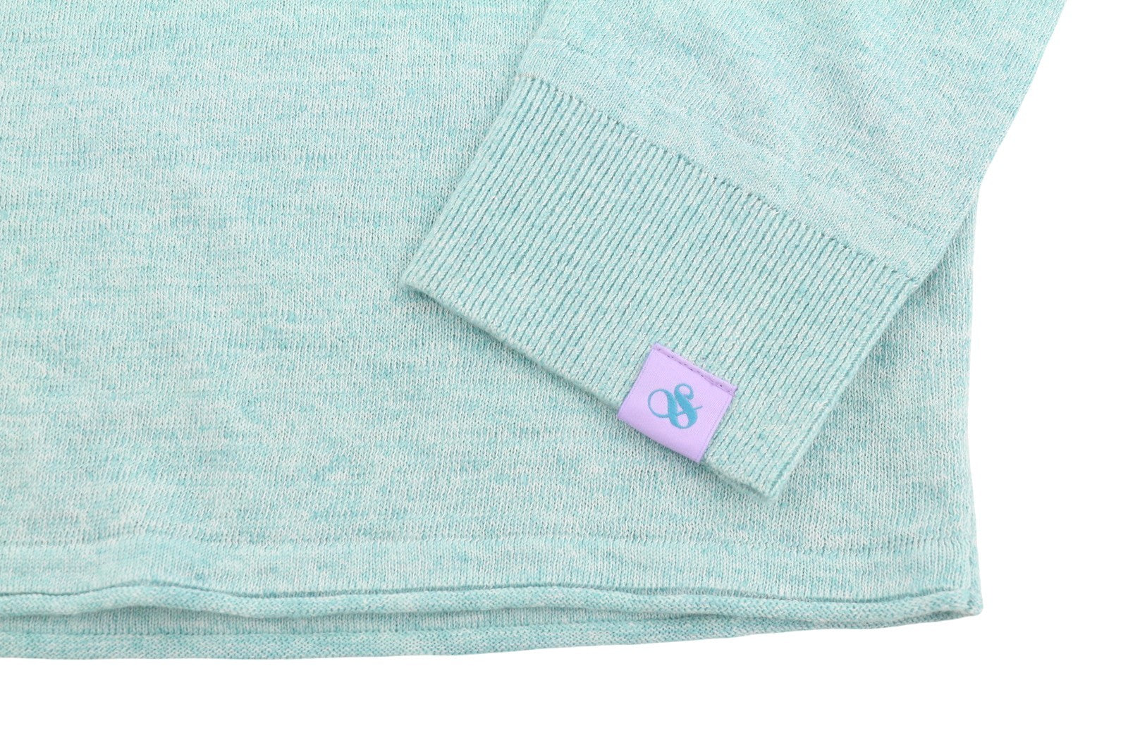 SCOTCH & SODA Men Jumper M Blue Melange Linen Blend Knit Patch Pocket Pull On