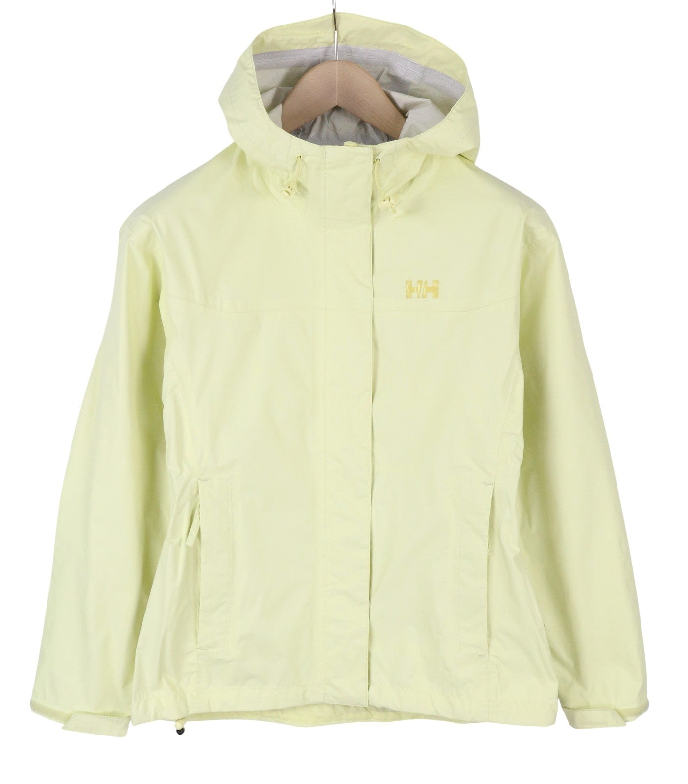 HELLY HANSEN Loke Women Jacket S Yellow Waterproof Hooded Windproof Shell