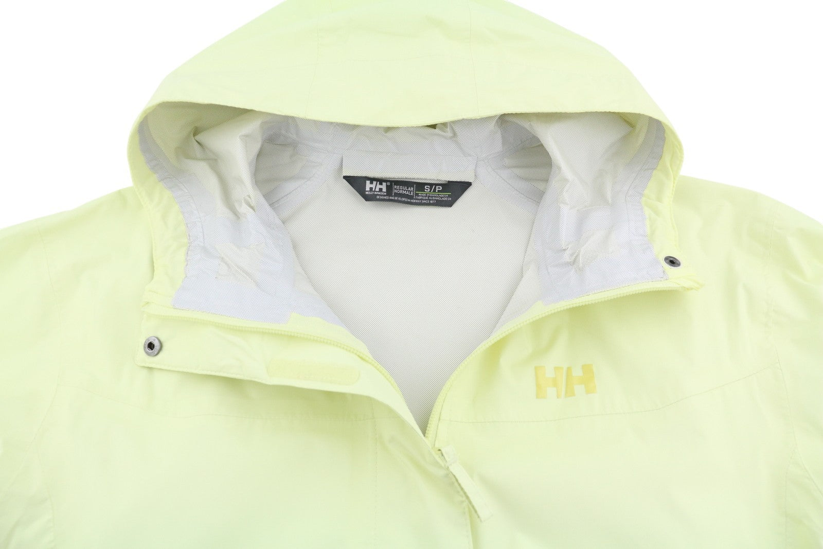 HELLY HANSEN Loke Women Jacket S Yellow Waterproof Hooded Windproof Shell