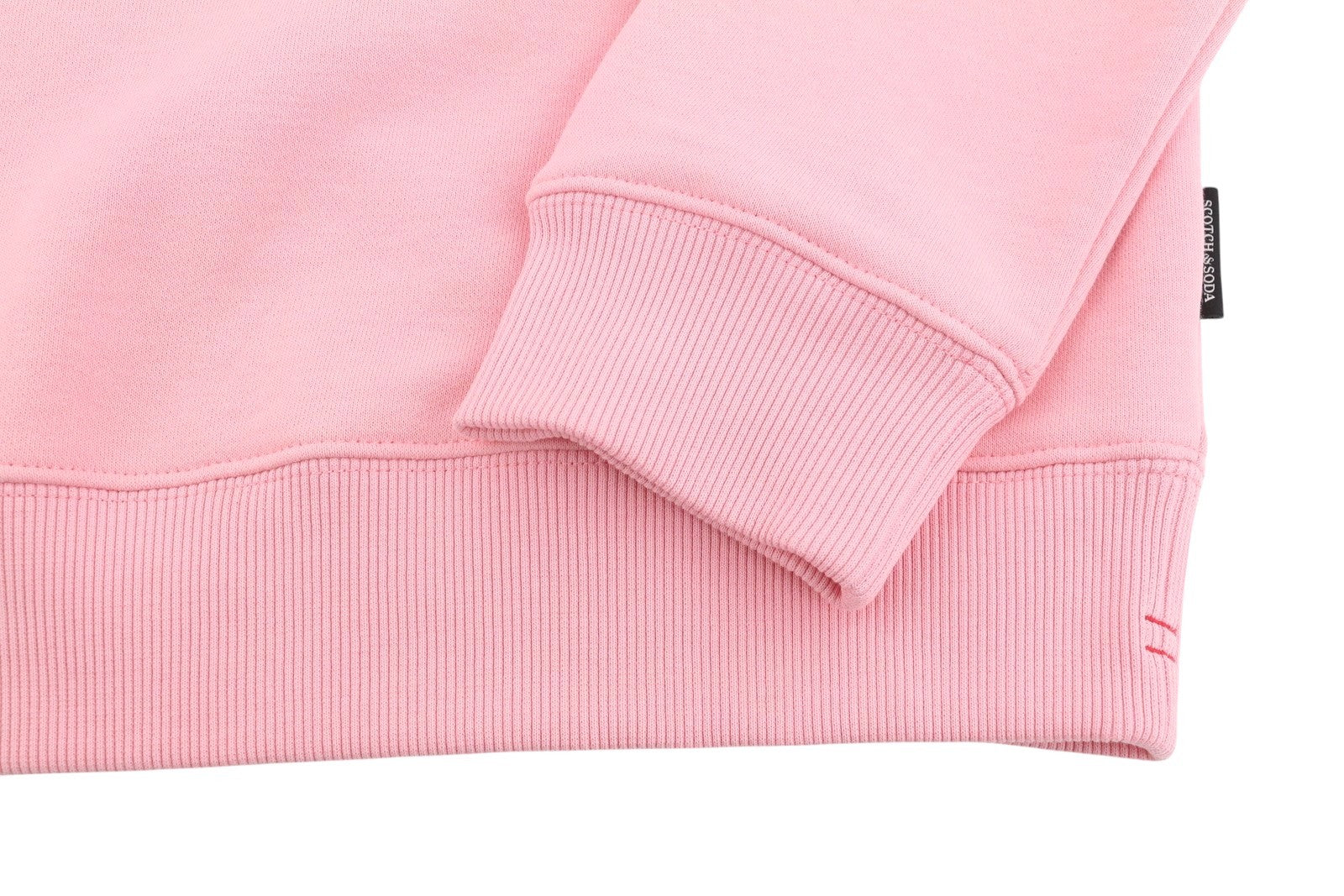 SCOTCH & SODA Men Sweatshirt M Pink Embroidered Crew Collar Long Sleeve Pull On