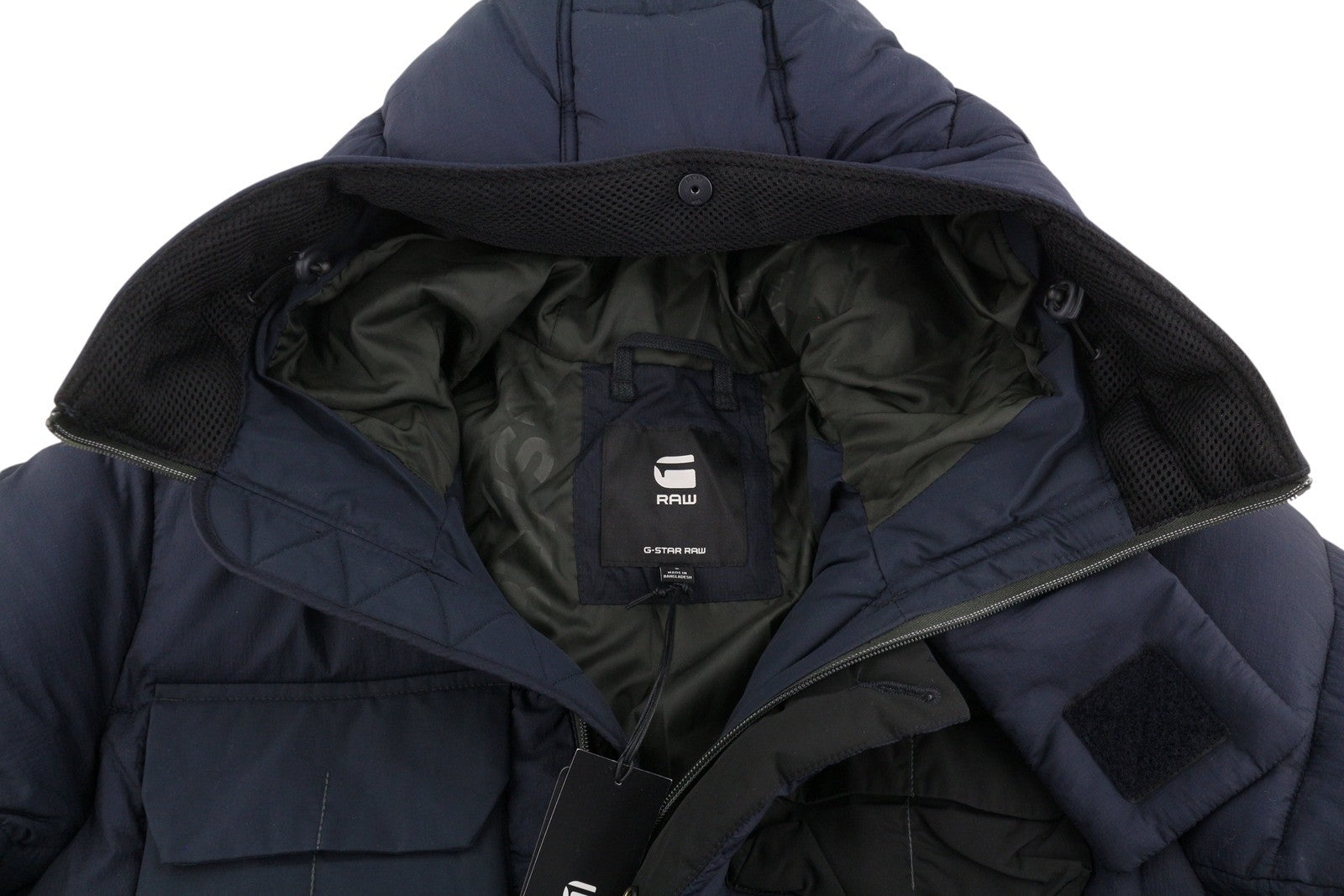 G-STAR Field HDD Puffer Men Jacket S Dark Blue Quilted Padded Coat RRP269