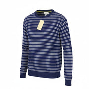 SCOTCH & SODA Men Sweatshirt M Blue Striped Soft Material Crew Neck Pull On