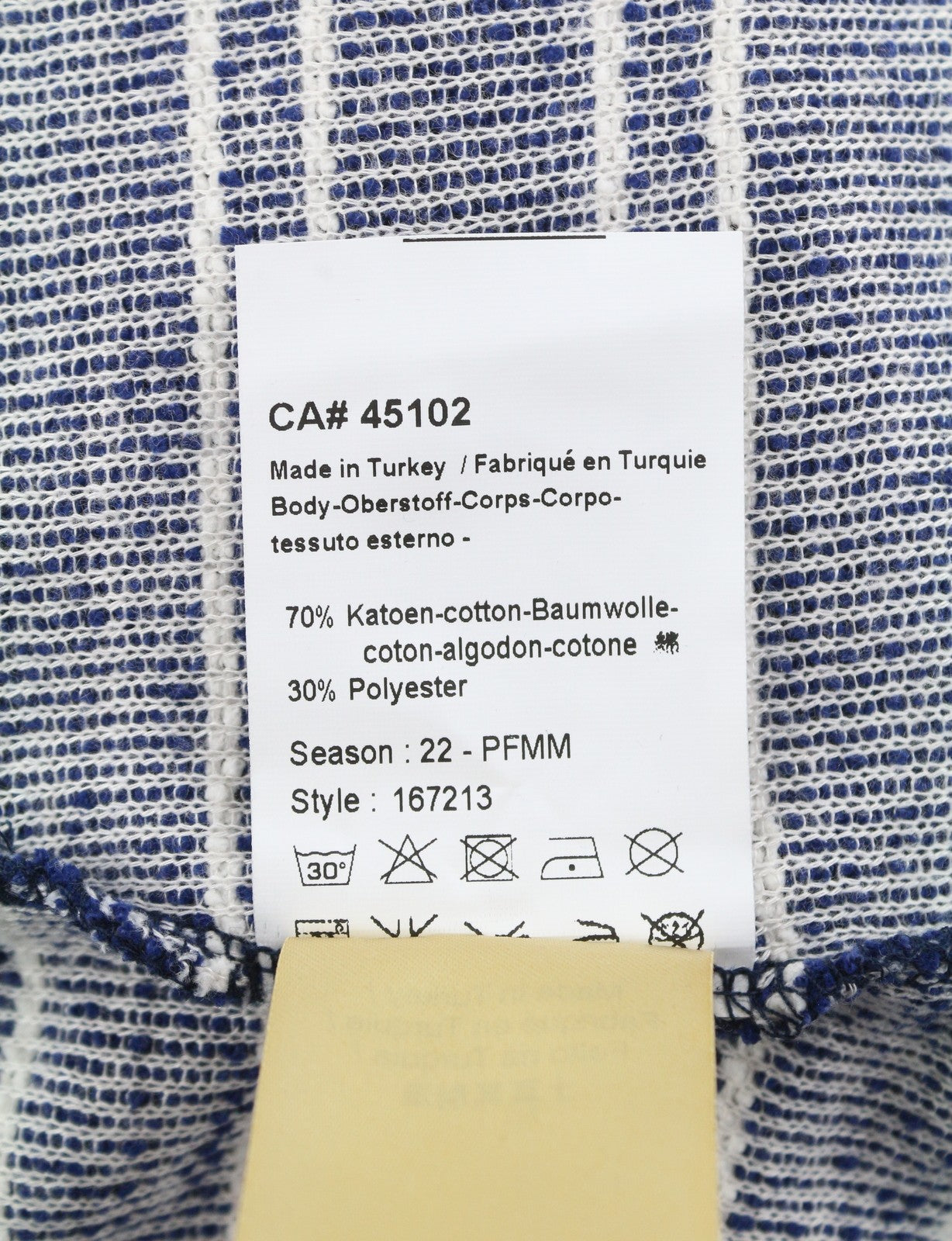 SCOTCH & SODA Men Sweatshirt M Blue Striped Soft Material Crew Neck Pull On