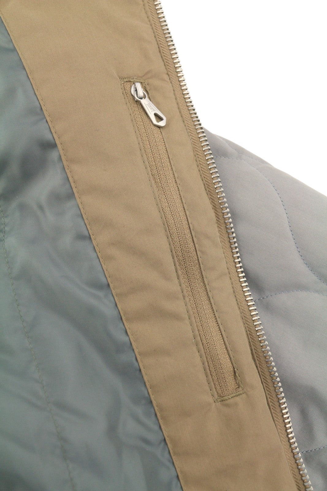 DKNY Men Jacket XL Grey Sherpa Bomber Padded High Neck Quilted