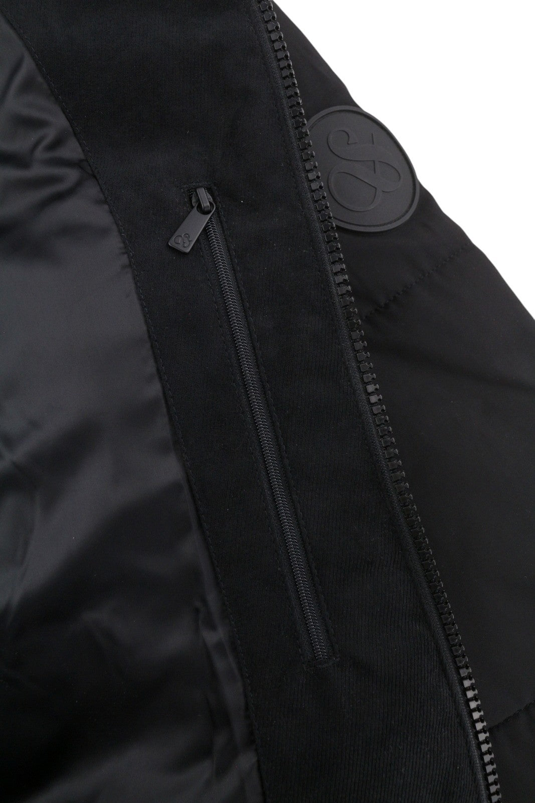 SCOTCH & SODA Arza Men Jacket S Black Quilted Mixed Media Parka RRP339
