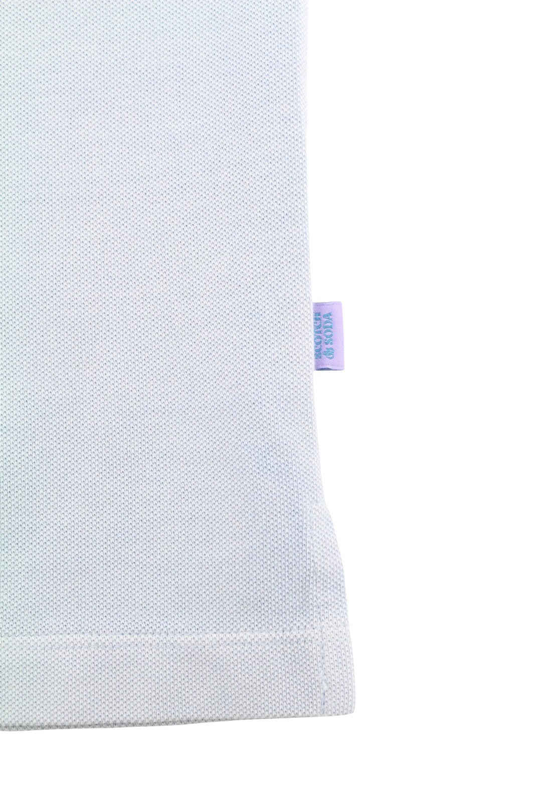 SCOTCH & SODA Men Polos M Blue Garment Dye Melange Short Sleeve
