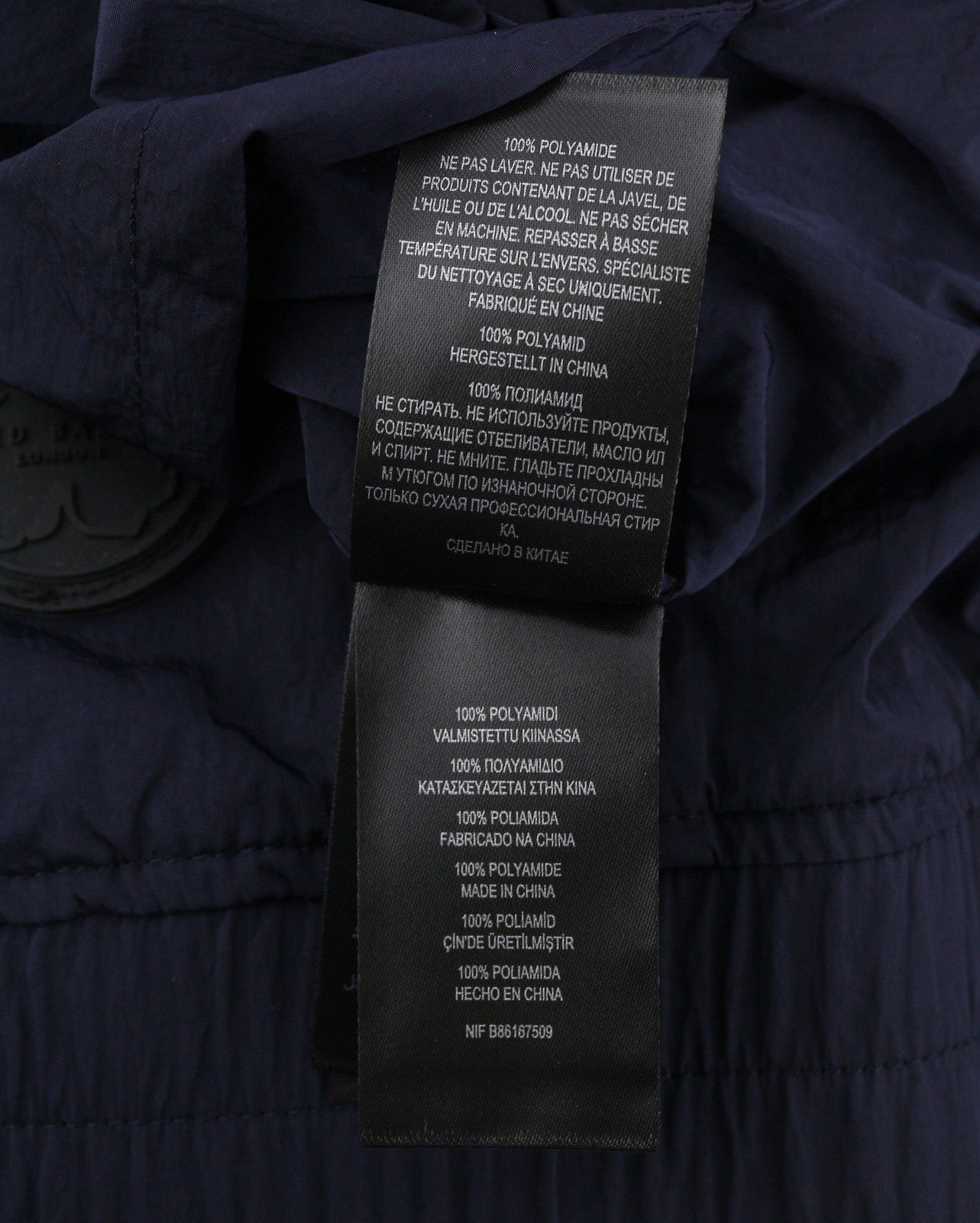 TED BAKER Men Jacket 3 M Dark Blue Lightweight Unlined Zip High Neck