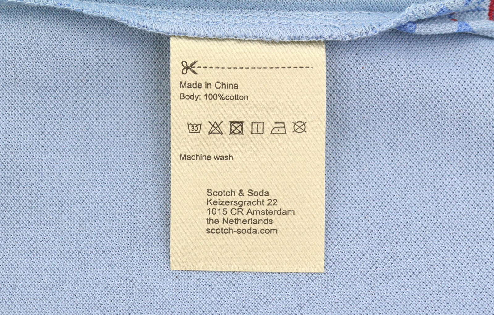 SCOTCH & SODA Men Polos M Diamond Blue Aop Cotton Short Sleeve