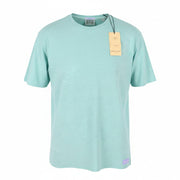 SCOTCH & SODA Men T-Shirt M Blue Garment Dye Melange Crew Neck Short Sleeve