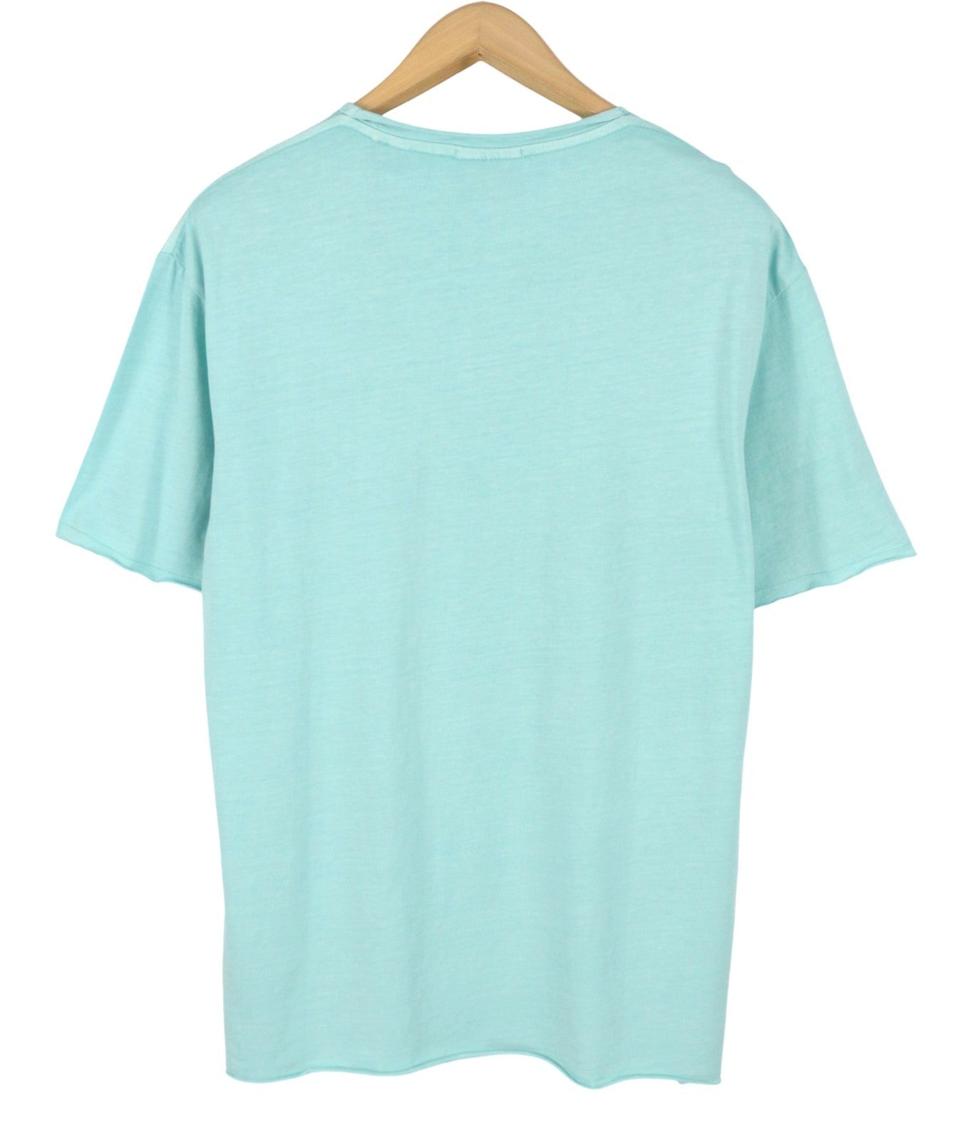 SCOTCH & SODA Men T-Shirt M Blue Garment Dye Melange Crew Neck Short Sleeve