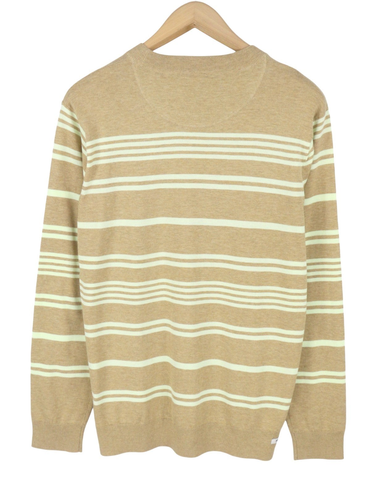 SCOTCH & SODA Men Jumper M Brown Striped Crew Neck Knitted Pull On