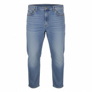 LEE Daren Zip Fly Men Jeans W48/L32 Blue Faded Whisker Straight Leg