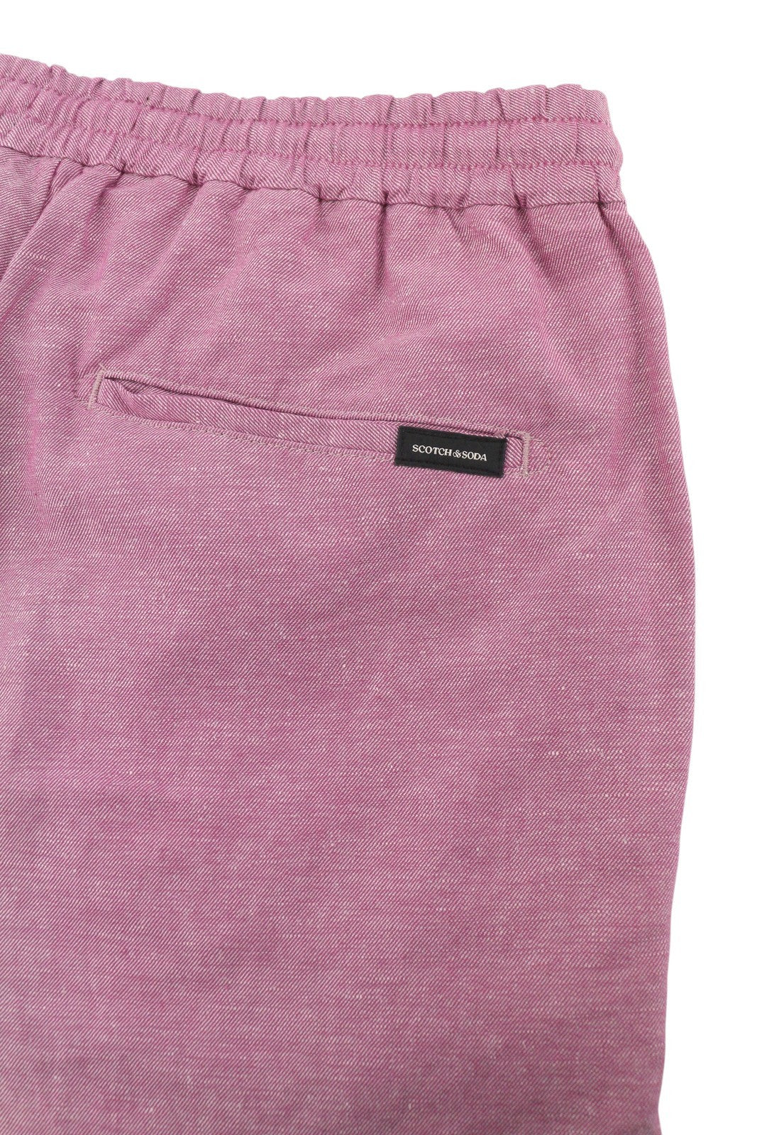 SCOTCH & SODA Men Shorts W32 Purple Melange Zip Fly Drawstring Waist